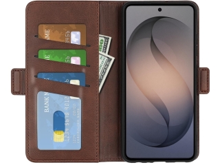 Samsung Galaxy S26 Ultra Leder Hülle Karten Ledertasche mokka