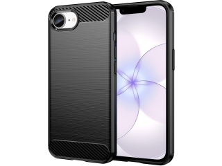 Apple iPhone 17e Carbon Gummi Hülle TPU Case schwarz