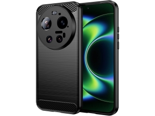 Xiaomi 17 Ultra Carbon Gummi Hülle TPU Case schwarz
