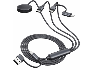 4-in-2 USB-C, USB-A iPhone & Watch Multi-Charging Kabel 100W