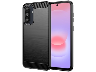 Samsung Galaxy A37 Carbon Gummi Hülle TPU Case schwarz
