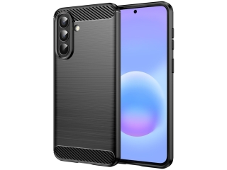 Samsung Galaxy A57 Carbon Gummi Hülle TPU Case schwarz