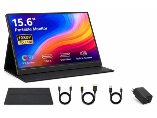 TravelView 15.6" Portable Gaming Monitor Full HD IPS USB-C HDMI