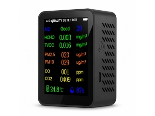 AirGuard VT-9IN1 Smart Luftqualitätsmonitor mit Farbdisplay