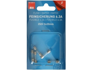 Feinsicherung 6.3A 250V 5x20mm 5 Stück