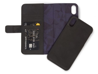 Decoded Leder iPhone Xs Max Hülle Backcover & Kreditkartenfach schwarz