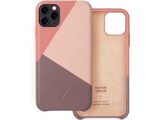 Native Union Clic Marquetry Apple iPhone 11 Pro Max Lederhülle rosa