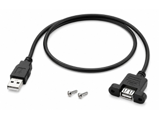 USB 2.0 Einbau-Verlängerungskabel Typ A Buchse auf USB-A Stecker 0.5 m