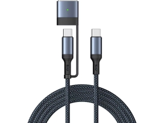 2-in- 240W USB-C Ladekabel mit MagSafe 3 Magnetaufsatz 2 Meter