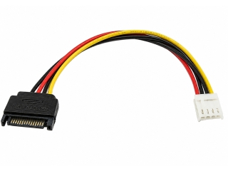 SATA 15-Pin Stecker auf Floppy 4-Pin Buchse Stromadapterkabel