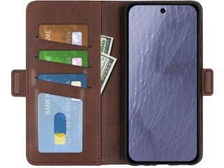 Google Pixel 11 Leder Hülle Karten Ledertasche mokka