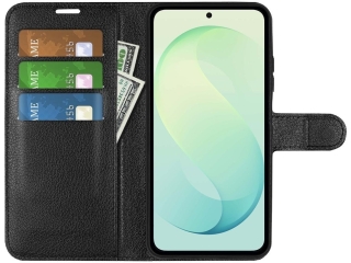 Samsung Galaxy S26 FE Lederhülle Portemonnaie Karten Etui schwarz