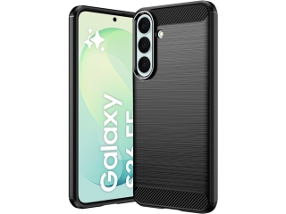 Samsung Galaxy S26 FE Carbon Gummi Hülle TPU Case schwarz