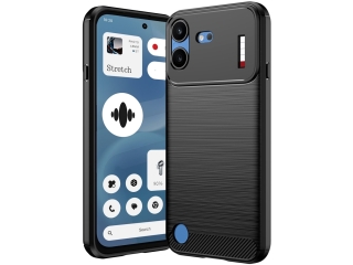 Nothing Phone (4b) Carbon Gummi Hülle TPU Case schwarz