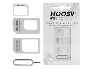 Nano Simkarte Adapter und Micro Simkarten Adapter Noosy 4-in-1 Set