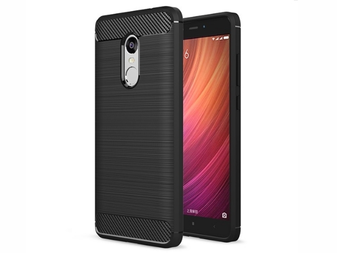 Xiaomi Redmi Note 4 Carbon Gummi Hülle TPU Case schwarz online bestellen