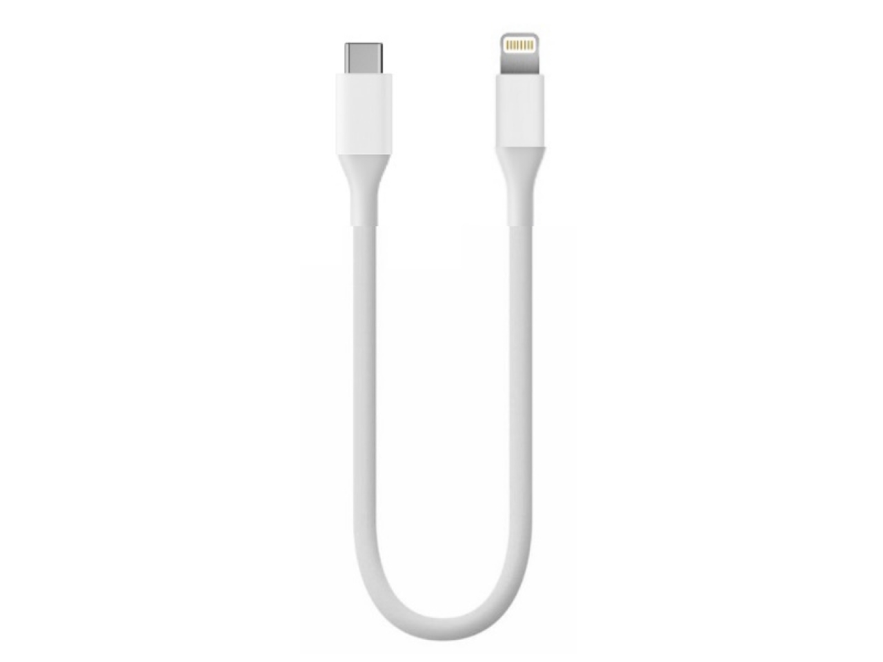 USB C auf Lightning Kabel extra kurz 20 cm weiss