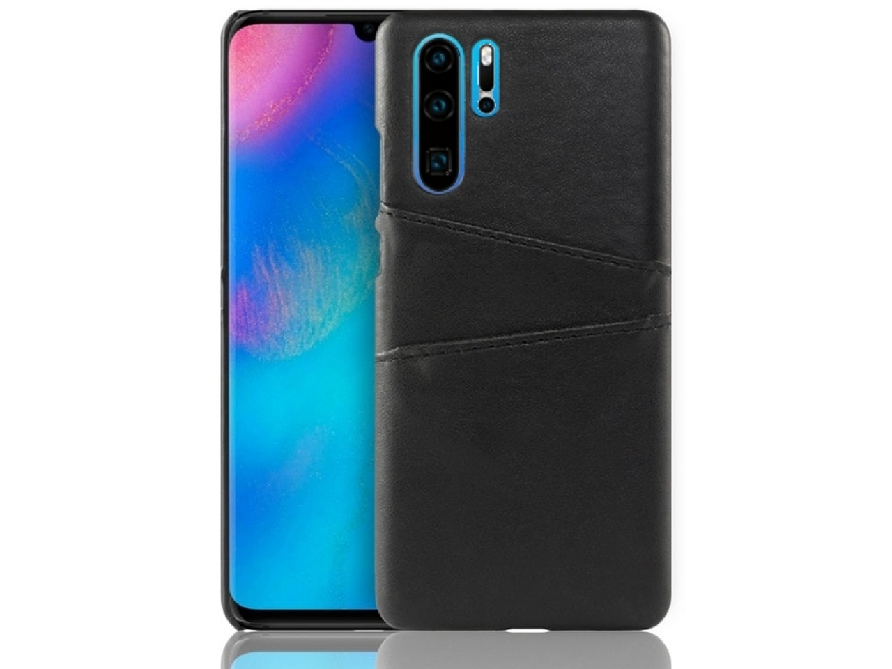 Huawei P30 Pro Leder Case Hülle für Bank & Kreditkarten schwarz - P30 ...