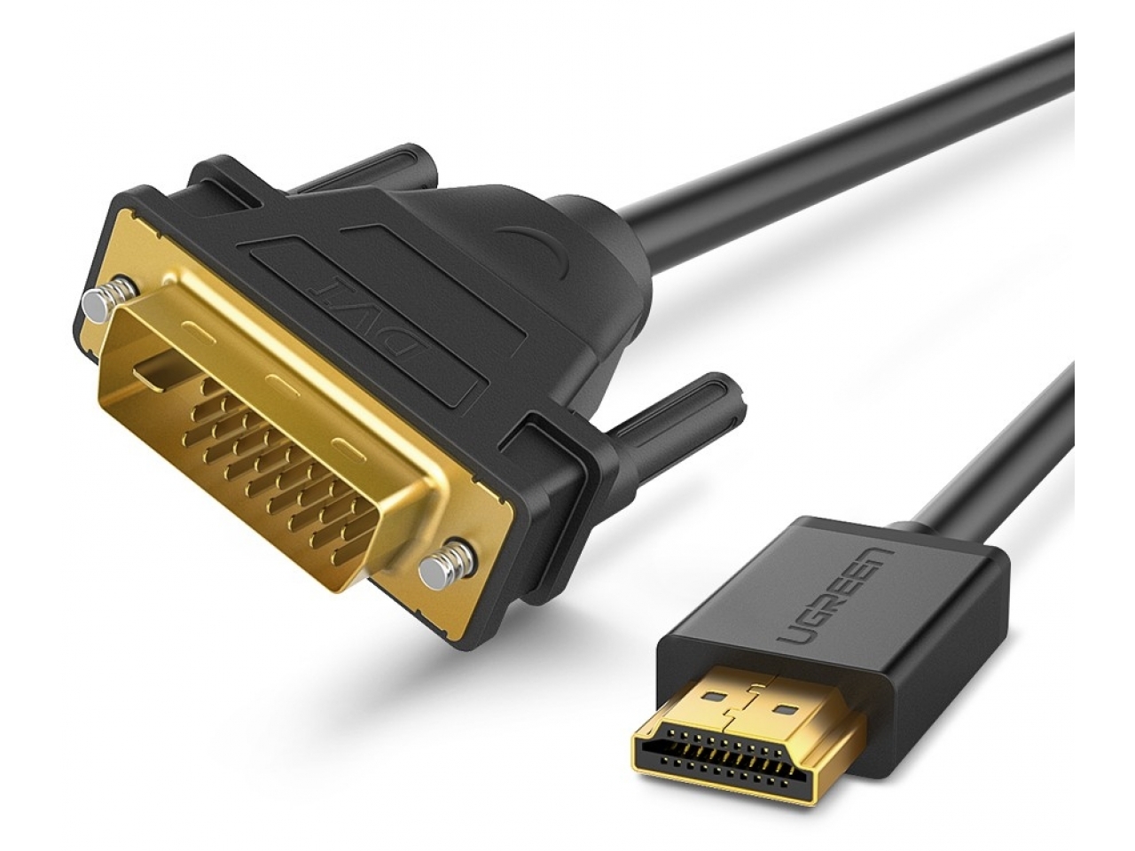 UGREEN HDMI auf DVI Kabel 2 Meter - schwarz - HDMI Flachband Kabel - esons