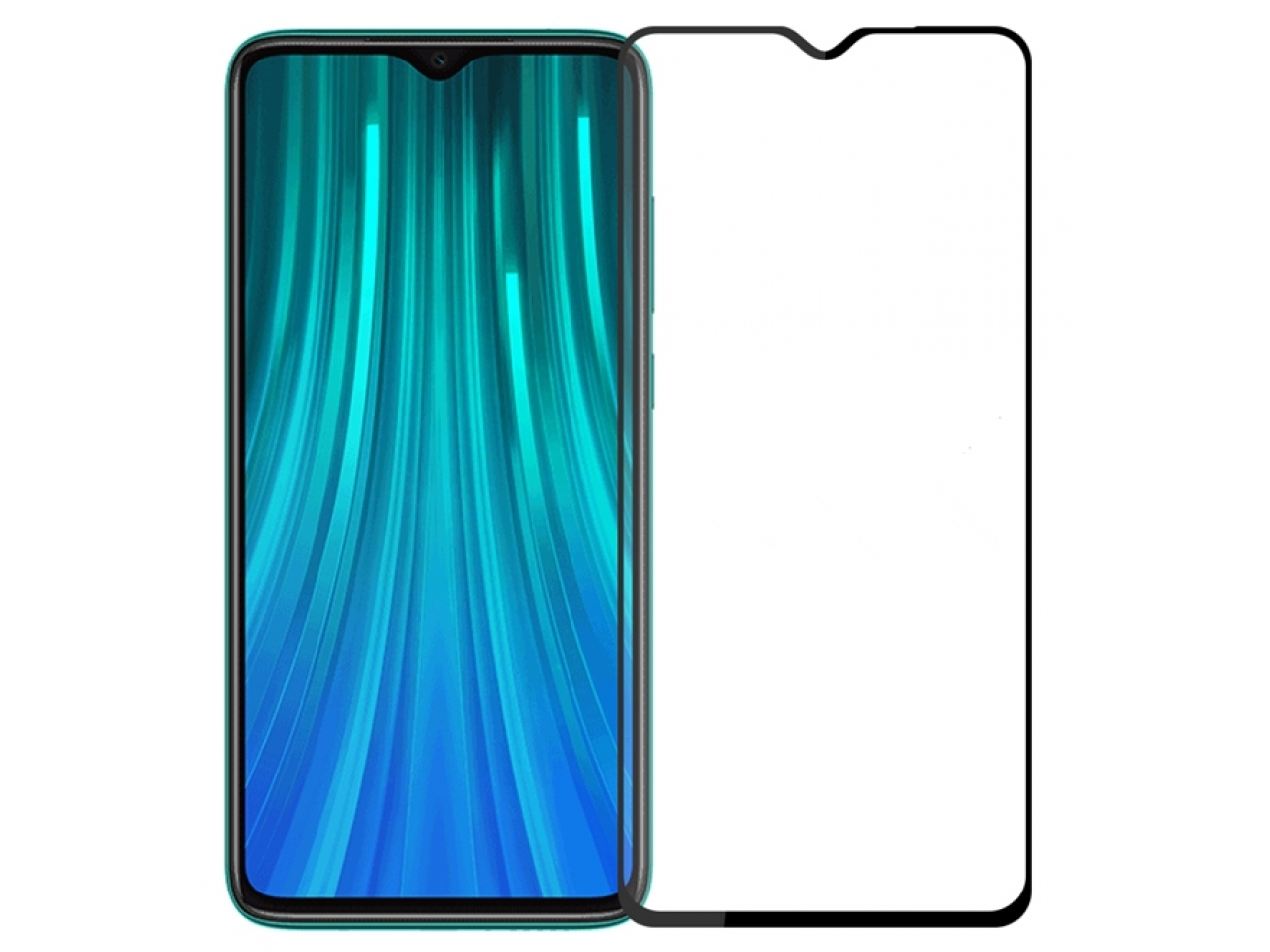 Xiaomi Redmi Note 8 Pro 100% Vollbild Panzerglas Schutzfolie 2.5D 9H ...