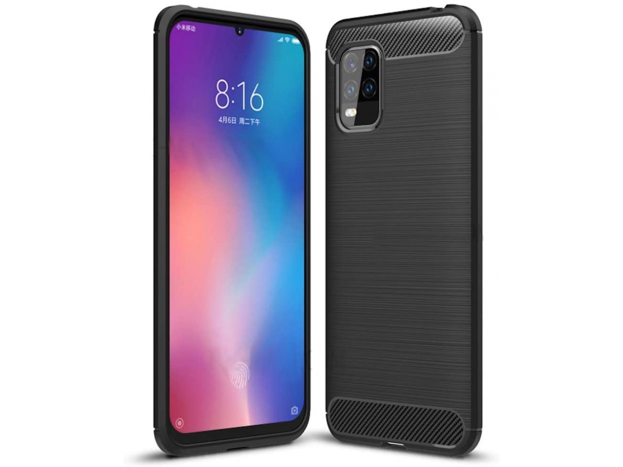 Xiaomi Mi 10 Lite Carbon Gummi Hülle TPU Case schwarz online bestellen