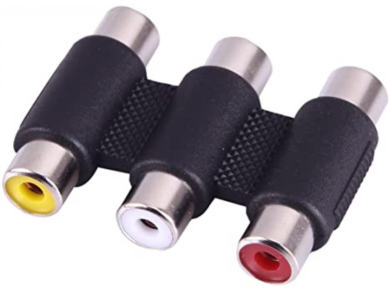 Cinch 3-Fach Kupplung Adapter Video Sound Cinch female / Cinch female ...