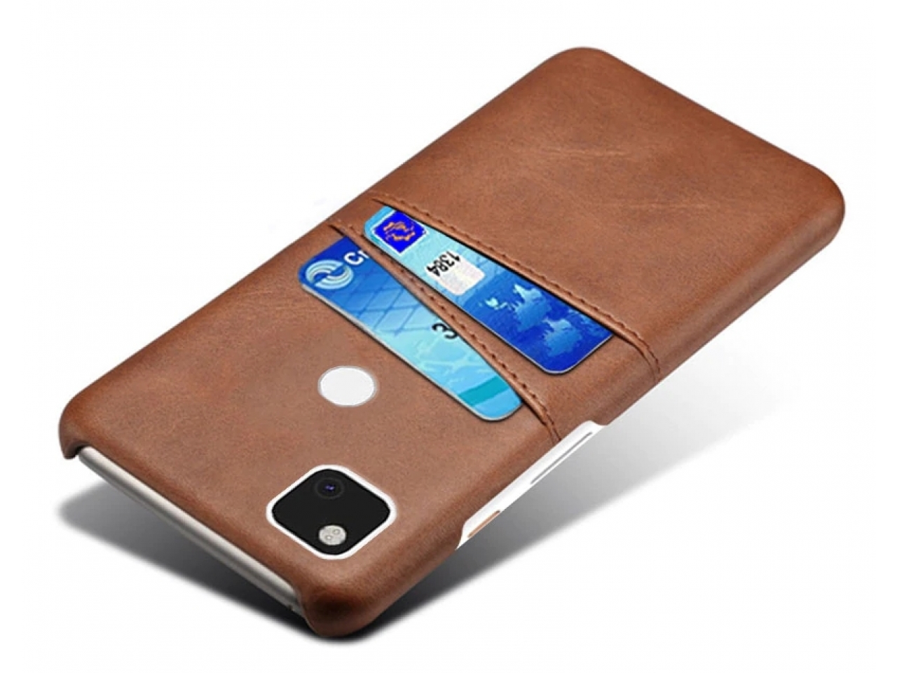 Google Pixel 5 Leder Case Hülle für Bank und Kreditkarten