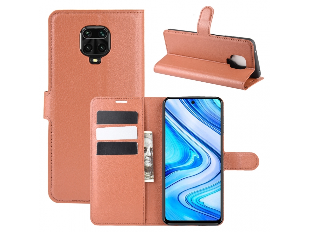 Xiaomi Redmi Note 9 Pro Leder Hülle Karten Ledertasche ...