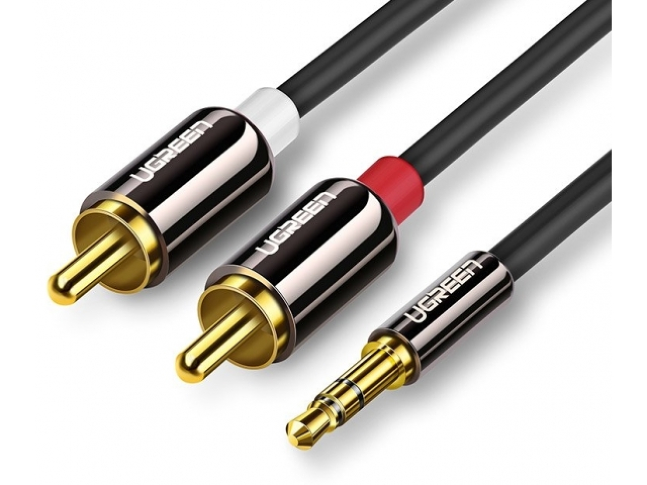 UGREEN AUX 3.5mm Kopfhörer Klinke Cinch Kabel RCA Stereo rot weiss 1m 3.5mm Klinke Adapter