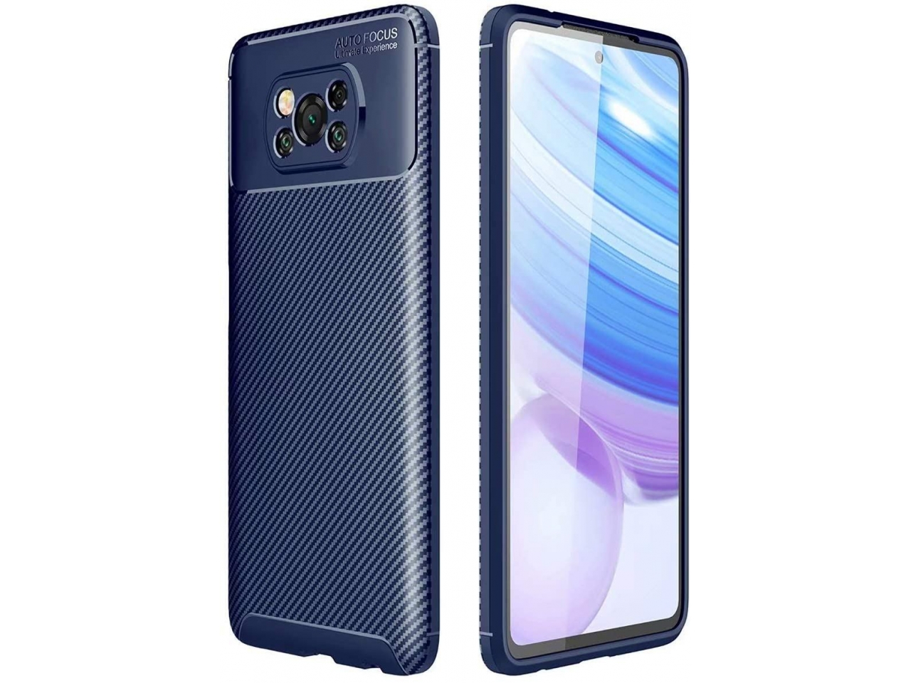 Xiaomi Poco X3 Pro Carbon Design Hülle TPU Case flexibel