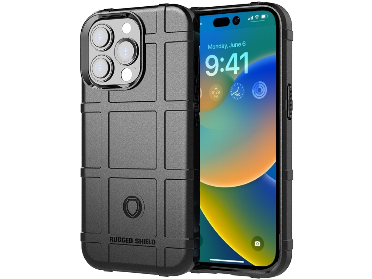 Apple iPhone 14 Pro Rugged Shield AntiShock Case schwarz online bestellen