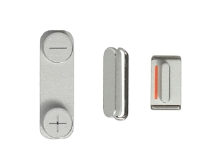 iPhone 5 Button Set Power Mute Volume silber