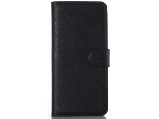 HTC One M7 Lederhülle Portemonnaie Karten Etui schwarz