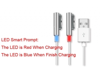 Sony Xperia Z3/Z3 Compact Aluminium Magnet USB Kabel HQ + LED weiss