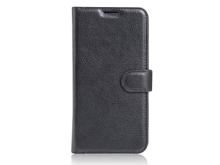 Samsung Galaxy S6 Edge Lederhülle Portemonnaie Karten Etui schwarz