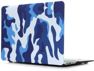 MacBook Air 13 Hard Case Hülle camouflage blau matt