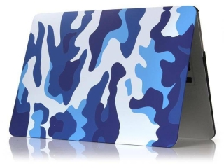 MacBook Air 13 Hard Case Hülle camouflage blau matt