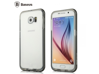 Baseus Fusion Series für Samsung Galaxy S6 Alu Soft TPU Hülle Schwarz