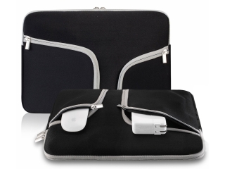 Neoprene MacBook Sleeve 13" Slim Soft Hülle Tasche für 13 Zoll Schwarz