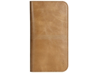 ROCK Wallet iPhone 8 Plus Leder Portemonnaie für 4.8 - 6.0" - Braun