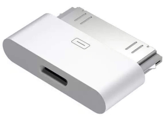 Apple 30-Pin Dock (male) zu Apple Lightning (female) Adapter - Weiss