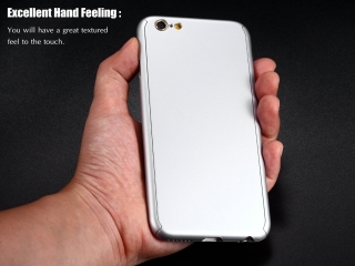 360 Grad Panzerglas Case iPhone 6/6S superdünner Rundumschutz silber