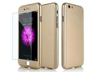 360 Grad Panzerglas Case iPhone 6/6S superdünner Rundumschutz gold