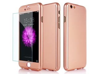 360 Grad Panzerglas Case iPhone 6/6S superdünner Rundumschutz roségold