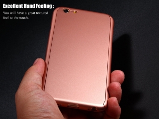 360 Grad Panzerglas Case iPhone 6/6S superdünner Rundumschutz roségold