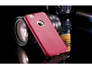 Ultra dünne Leder Hülle für iPhone 6S in Rot - Slim Apple Case