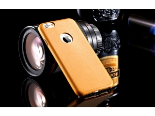 Ultra dünne Leder Hülle für iPhone 6S in Hellbraun Slim Apple Case
