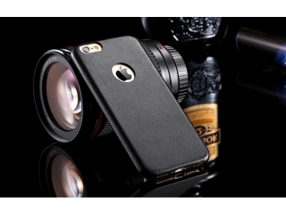 Ultra dünne Leder Hülle für iPhone 6S Plus Schwarz Slim Apple Case