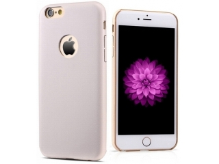 Ultra dünne Leder Hülle für iPhone 6S Plus in Beige Slim Apple Case