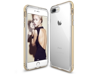 G-Case iPhone 8 Plus Bumper Hülle Soft TPU Case mit hartem Rahmen gold